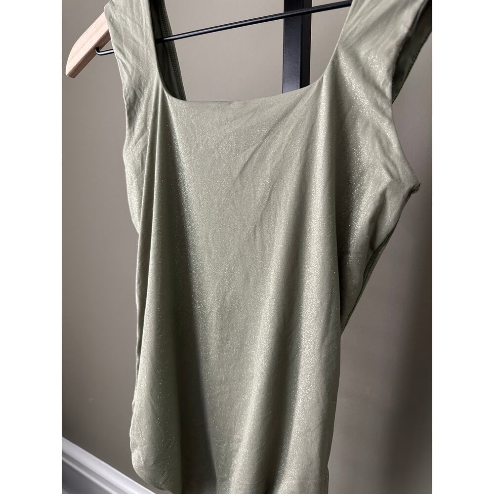 Smoothiez By Aerie Green Glitter Small Bodysuit NWT - Picture 2 of 4